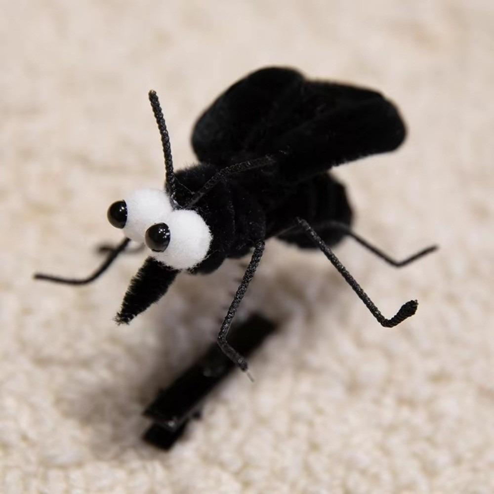 Funny Mosquito Hairpin Simulated Insect Spring Hairpin Cute Plush Toys  Photo Props