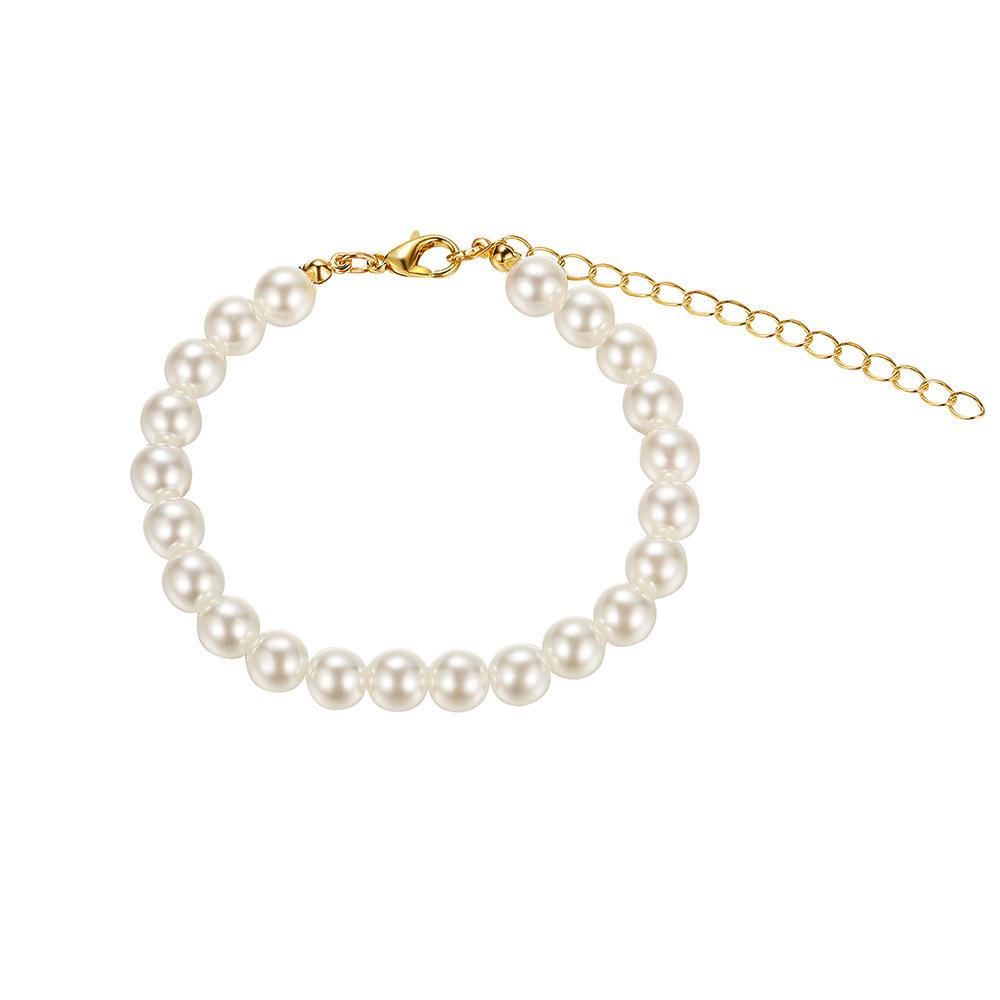 Hot-selling retro pearl necklace women's high sense ins style simple temperament fashionable small fresh pearl necklace