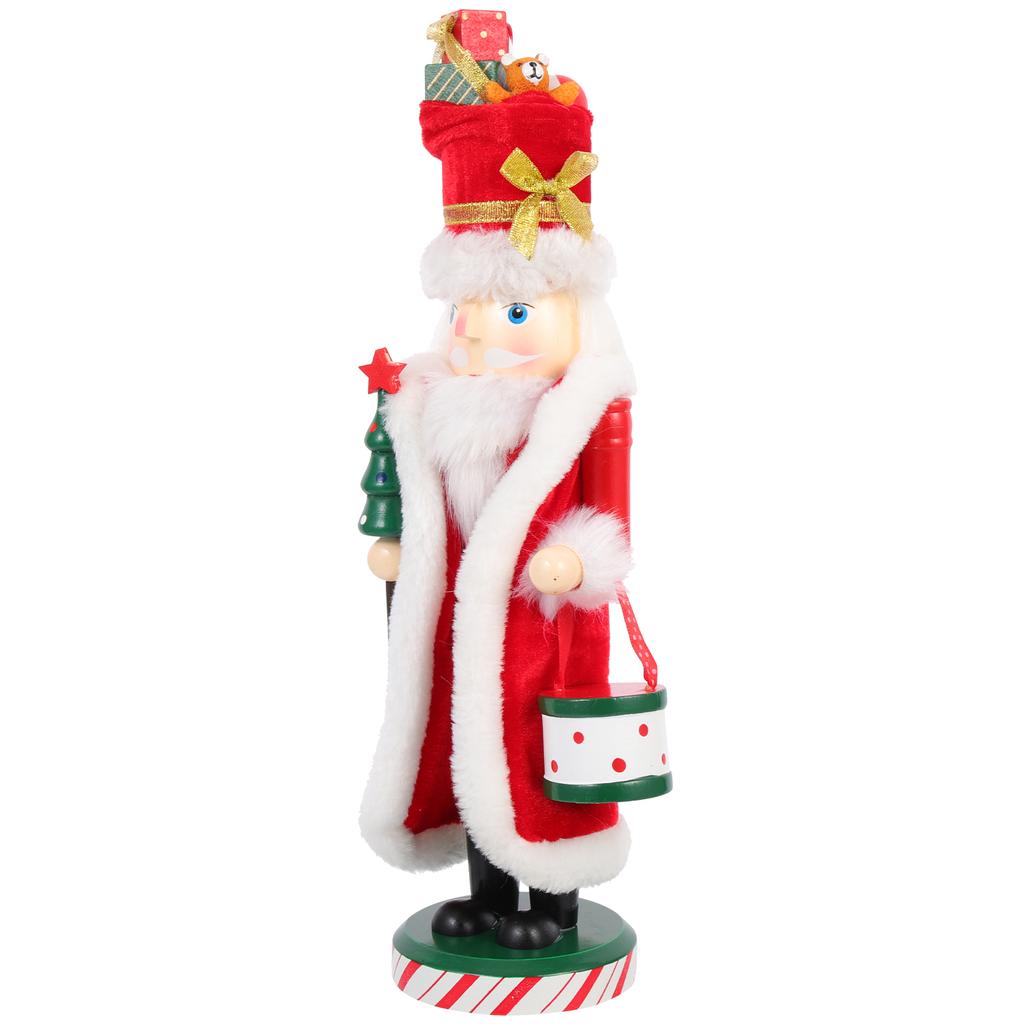 Nutcracker Ornament Craft Desktop Adornment Xmas Wooden Table Dining Adorable Christmas