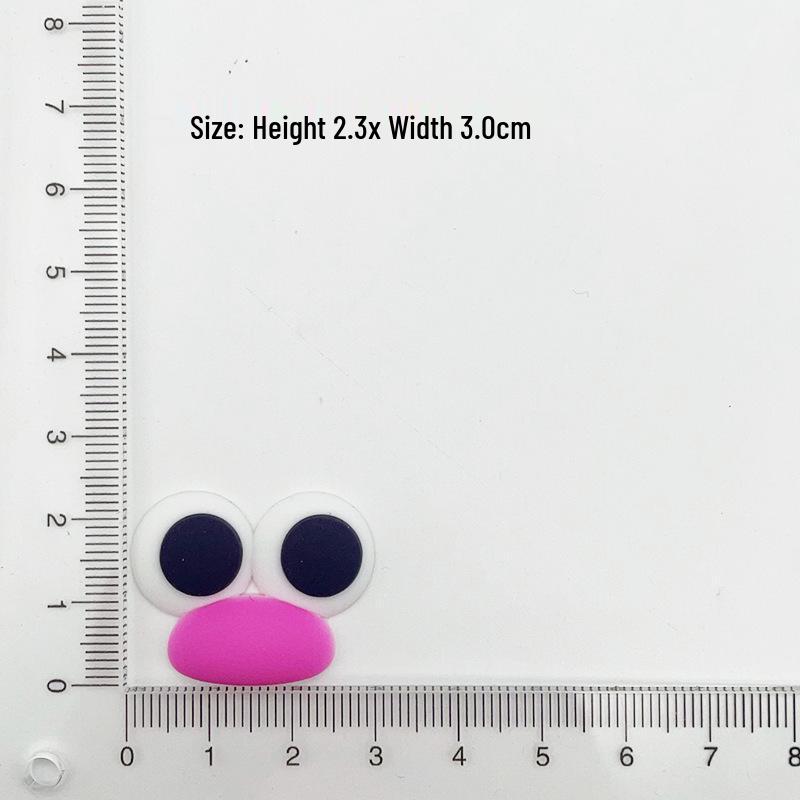 Cartoon Sausage Mouth & Big Eyes Duckbill Rubber Patch - Cute DIY Drain Basket Ornaments