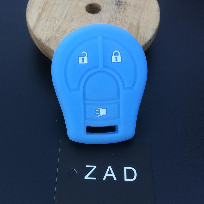 ZAD 3button Silicone car Key Case Cover set For Nissan March Tiida Altima Armada Cube Juke Maxima Pathfinder Rogue Sentra Versa