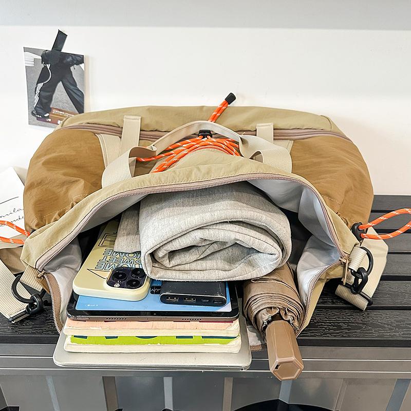 Shoulder Bag Nylon Water-Repellent Travel Bag with Separation Shoes Bags Fitness Bag