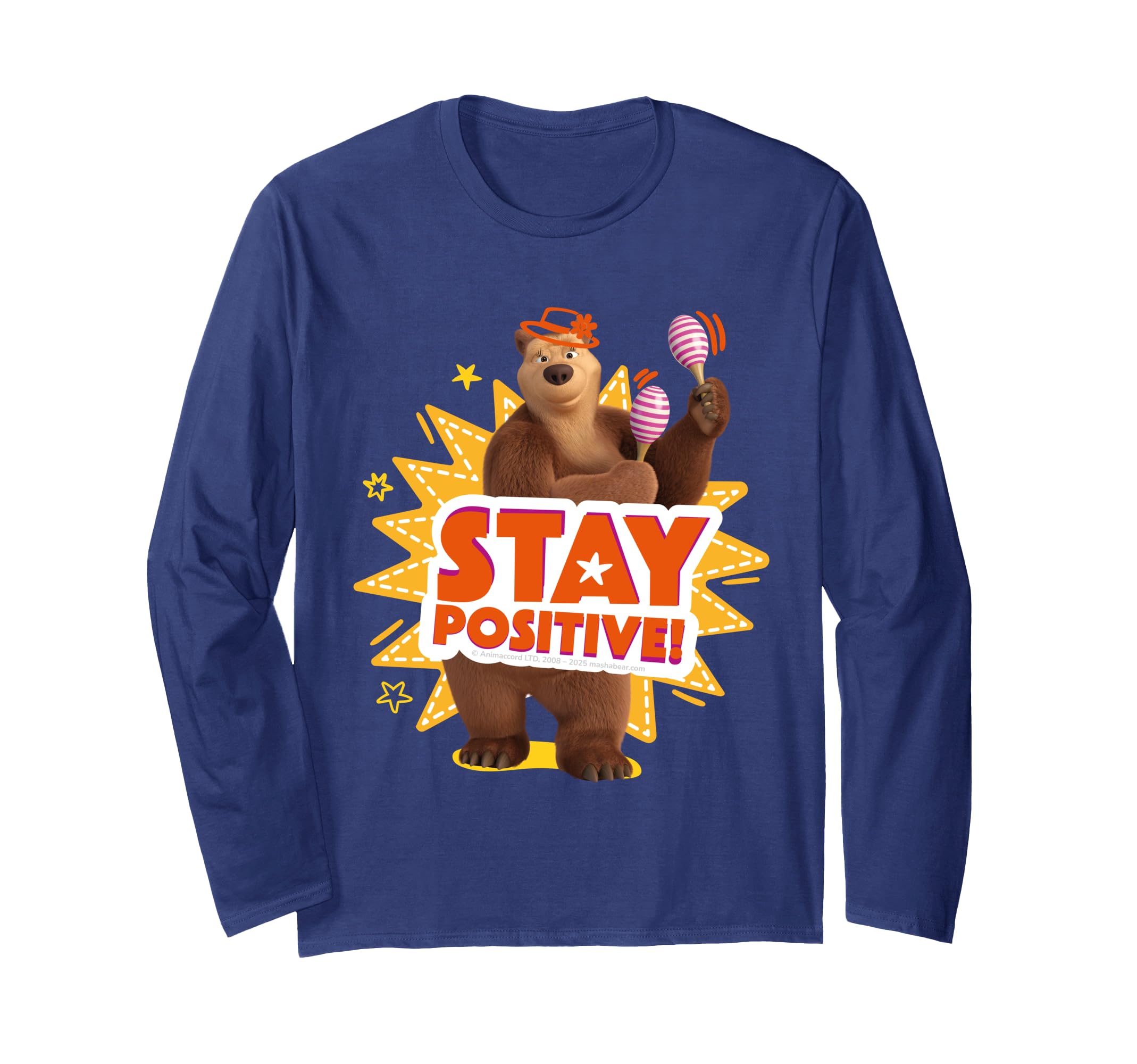 Stay Friends. Positive! Long-sleeved T-shirt синий