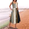 Dámské Léto Jaro Ležérní Květinové Sundress Bez rukávů Plážová Dovolená Splývavé Boho Tank Midi Šaty