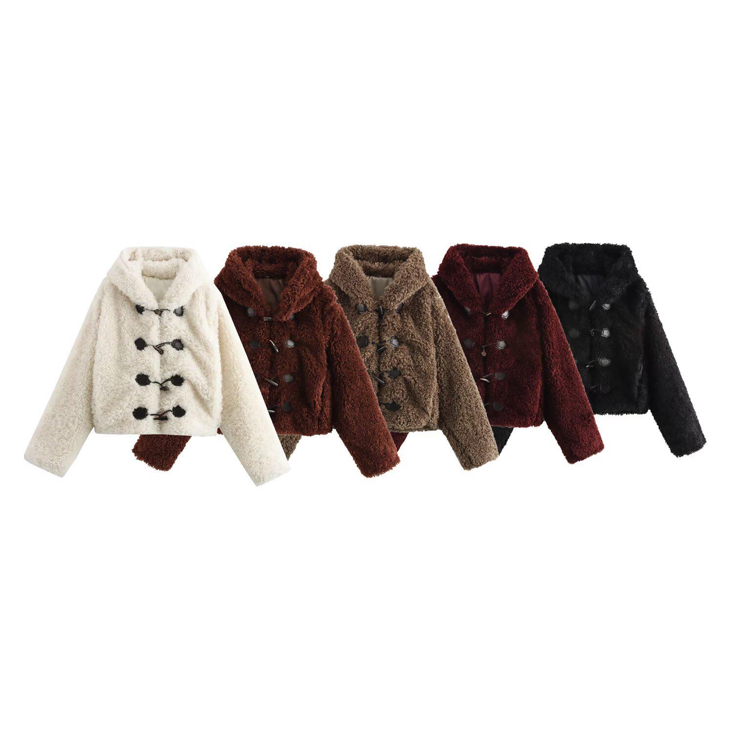 

Women s 2024 Autumn/Winter Faux Fur Knot Detail Coat 81786 Extra Small
