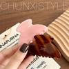 Korean Elegant Acetate Medium Claw Clip for Women - Simple Half-Up Shark Hair Accessory