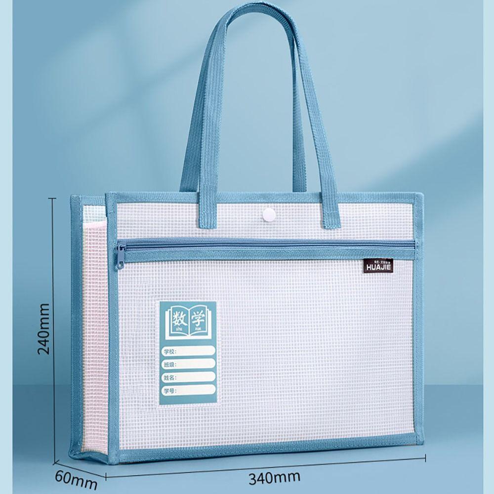 Waterproof Tutorial Bag 2-Layer Document Holder High Quality Tote School Bag