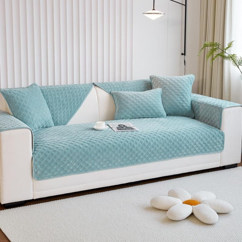 Polštářek na pohovku Neklouzavá Zimní prošívání Plyšový potah na pohovku Ručník Domácí mazlíčci Dětský ručník na pohovku Protiskluzový Univerzální jednobarevný chránič na gauč