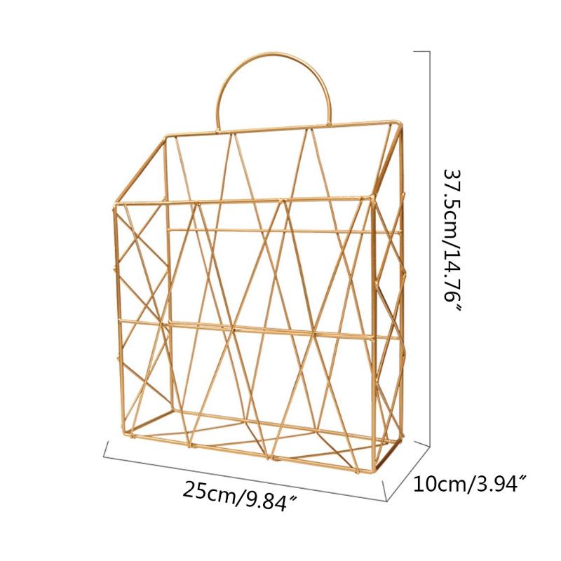 Exquisiter Zeitschriften-Organizer-Halter aus Eisendraht mit robuster Aufhängehalterung, hochbelastbarer Eisen-Akten-Buchhalter, Wandornament