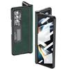 Fashion Front Glass Protector Leather Case For Samsung Galaxy Z Fold4 Zfold4 Fold 3 Fold3 Fold 4 Comfortable Kickstand Cover