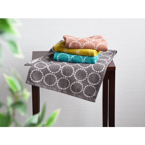 [.co.jp Exclusive] Kosugizen Daily Towel Face Towels, Nordic-Style Ihana, 4 Colors (1 of Each), 34 x 80 cm, Just the Right Volume for Everyday Use, Se