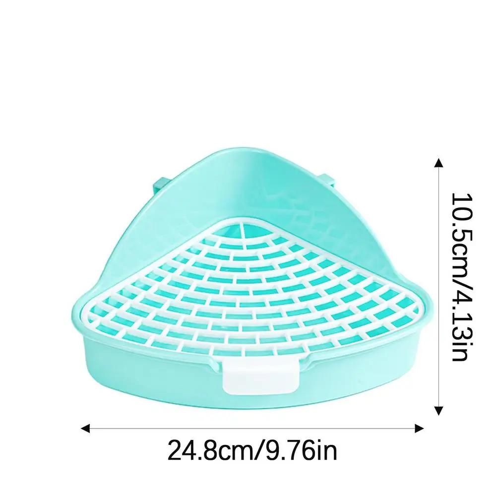 Nice Triangle Animal Pet Cat Rat Rabbit Pee Potty Trainer Litter Tray Toilet Corner For Small Pet Guinea Pig Toilet Litter Box