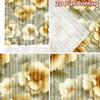 Set Of 2 Flat Printing Curtains Without Rod Floral Peonies Gray New Year Holiday Fabric Curtain Polyester Machine Washable