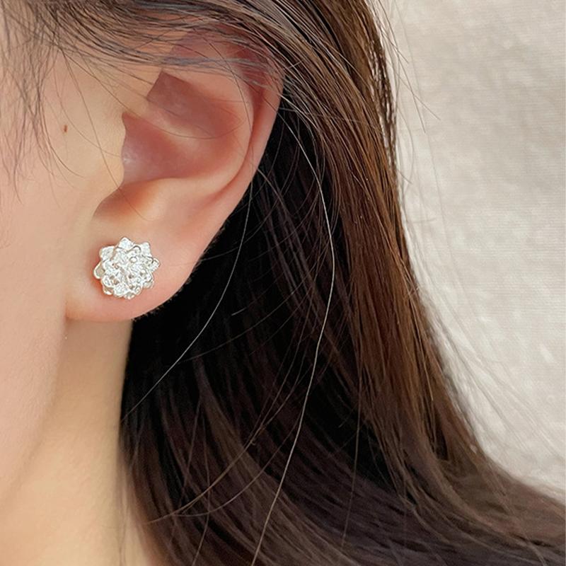 1Pair Retro Lotus Ear Bone Nail Spiral Stud Earrings For Women Girls Wedding Party  Fine Jewelry Gift