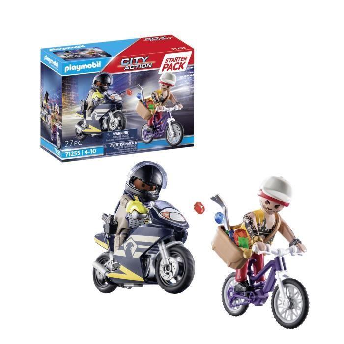 Playmobil 71255 starter pack agent et voleur, city action, les policiers, dès 4 ans