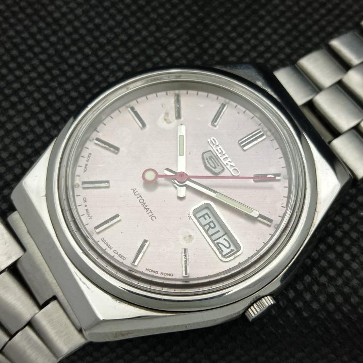 USED VINTAGE SEIKO 5 AUTO 6349A JAPAN MENS ORIGINAL DIAL WATCH 608e-a315990-2 SKU608e-a315990