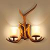 American Retro Deer Horn LED Wall Lamp Living Room Restaurant Bedroom Study Light Creative Coffee Shop Homestay Decor Lighting