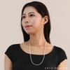 [VOTRE COUTURE] Baby Pearl Long Necklace, Grand Premium Pearl Necklace, 50cm, 3mm, Women's, White x Silver, 10-Year Brand Warranty