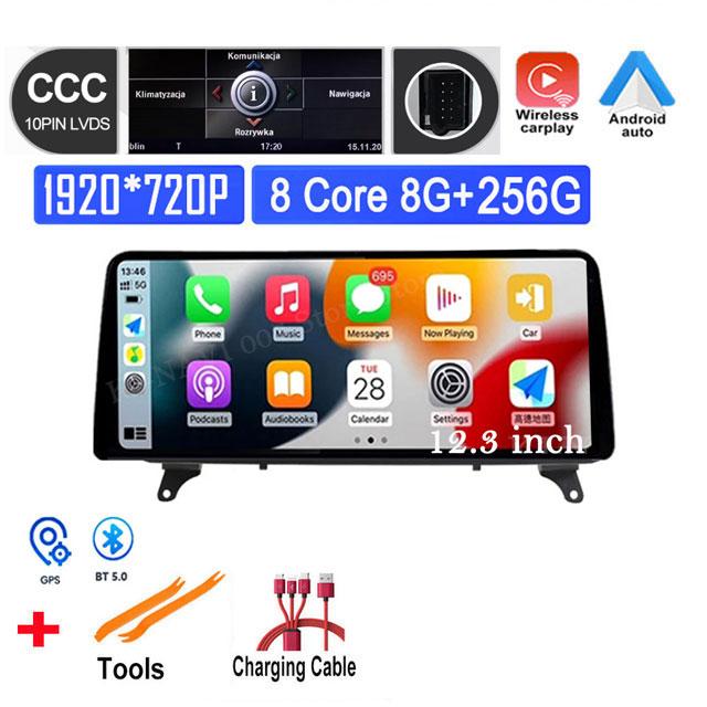 Android 14 For BMW X5 E70 X6 E71 CCC / CIC System IPS HD Touch Screen Car Video Player Multimedia Radio Stereo GPS Navigation