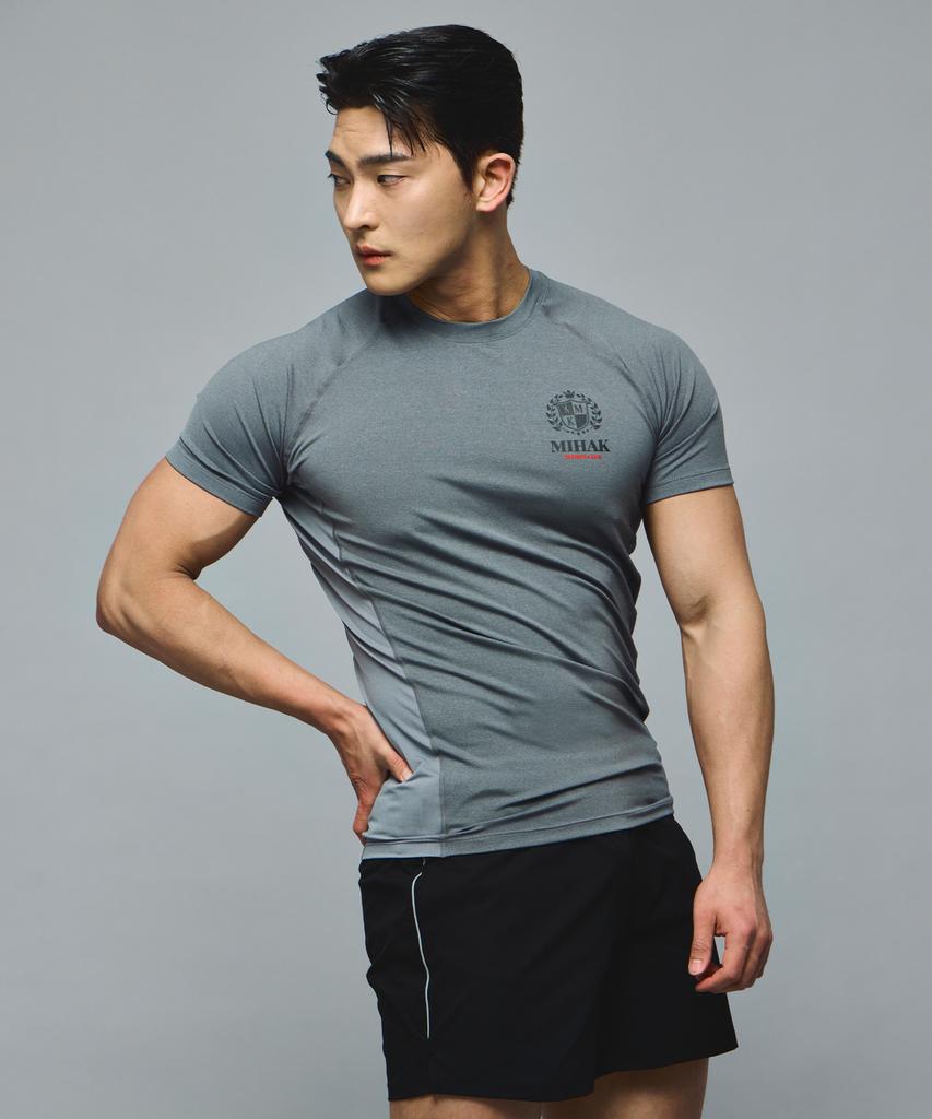 Mihag Ivy League Muscle Pro T-Shirt (Gray)