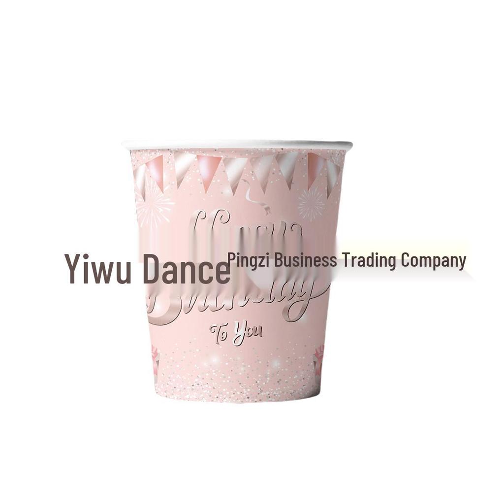 Pink Balloon Birthday Party Supplies - Disposable Tableware Decor for Girl's Theme Celebrations