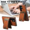 SUTENI H17 For Samsung Galaxy S25 Ultra Magnetic Case Card Slots Leather + TPU Kickstand Phone Cover