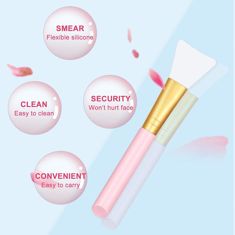 1PC Women Fashion Soft Silicone Makeup Facial Mask Brush Mud Mixing Brush Soft Women Skin Face Care Tool Silicon Brush Mask