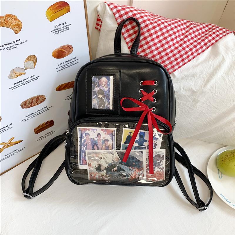 Trendy new transparent backpack high school large capacity college student backpack pain women travel