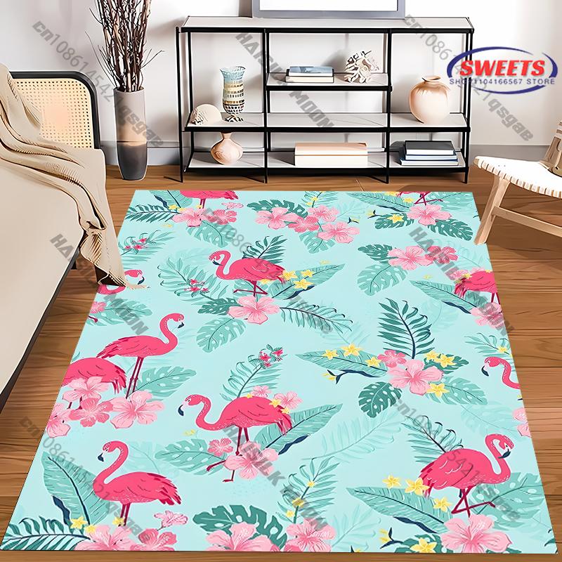 Pink Flamingo Pattern Rug for Stylish Living Spaces carpet for home sofa bedroom, gift