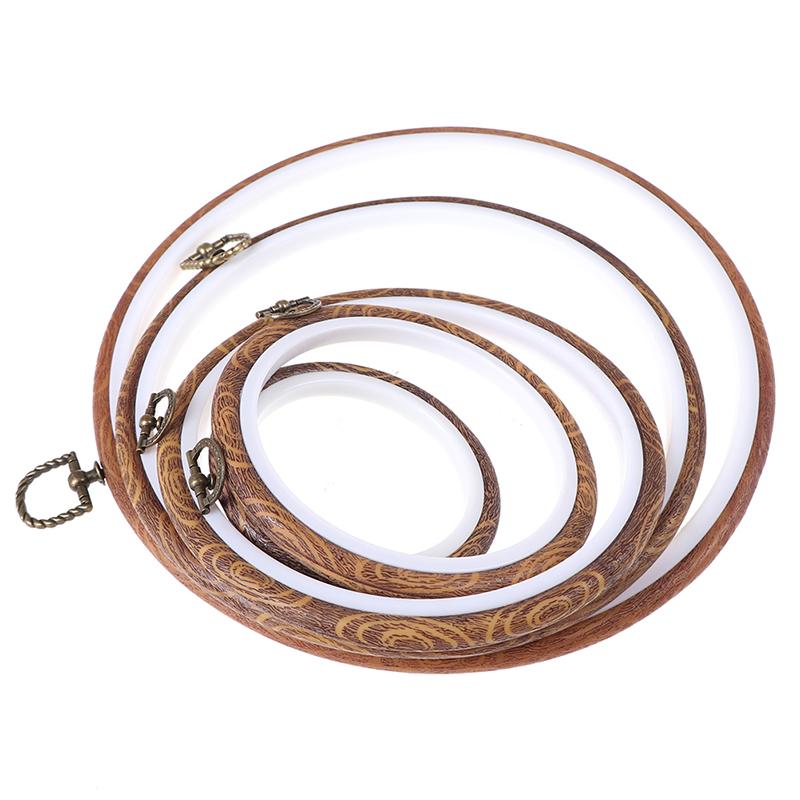 Instrument de cusut Cercuri de broderie de culoare din lemn rotund Set cadru Broderie din plastic