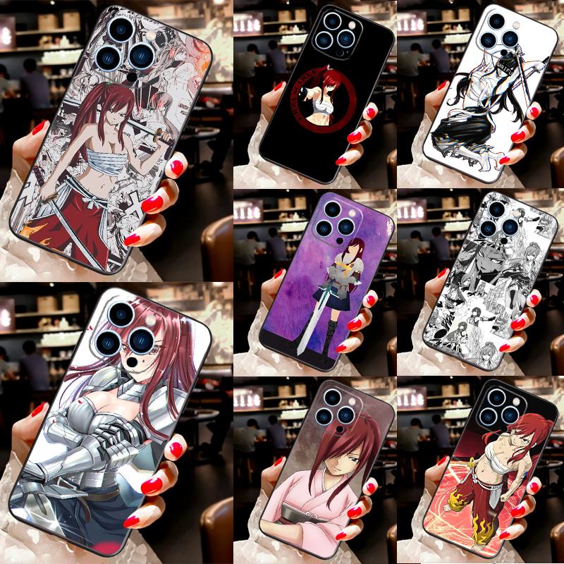 

Чехол Erza Scarlet Fairy Tail аниме для iPhone 13 12 11 14 Pro Max XS Max XR X 6S 7 8 Plus SE 2020, задняя крышка, чехол для телефона iPhone 8 Plus