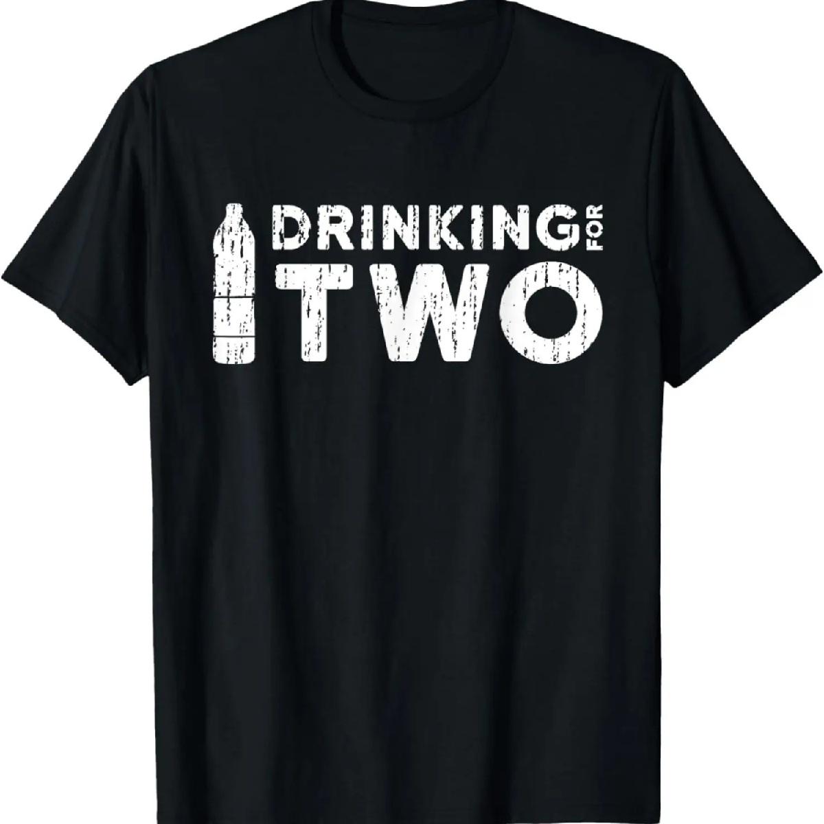 

Drinking For Two Funny Mom Or Dad To Be T Shirt XXXXXL різнокольоровий