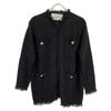 ADAWAS ADWS-201-76 Black knit tweet jacket Jacket F blackUsed
