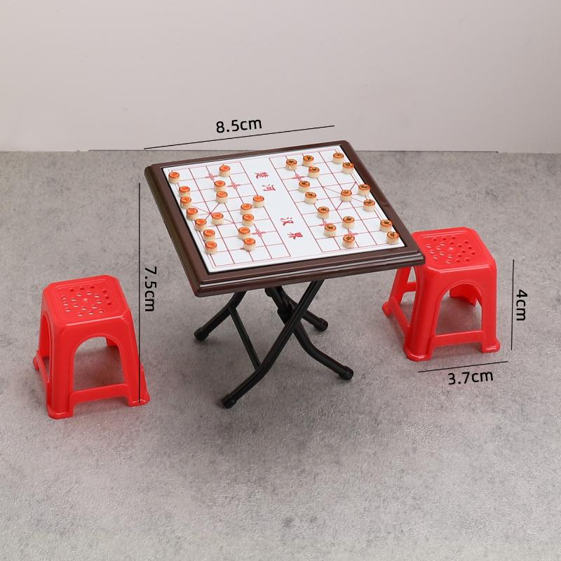 1Set Mini Gomoku Chess Flying Chess Model Dollhouse Simulation Miniature Doll House Accessories Desktop Decoration