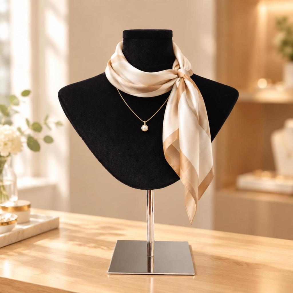 Padded Bust Form with Adjustable Stand PinFriendly Jewelry Display Freestanding Torso