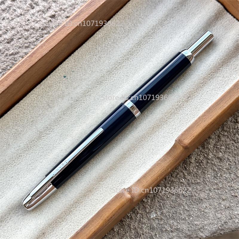 Ограниченная серия JINHAO 20 Нажимная перьевая ручка Выдвижной F-перо Прозрачно-черная Чернила для письма Ручка с конвертером Школьные Офисные принадлежности (as the picture,EF(0.4mm))