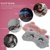 Plush Eye Masks for Sleep Eye Protective Patches 4Pcs Assorted Color