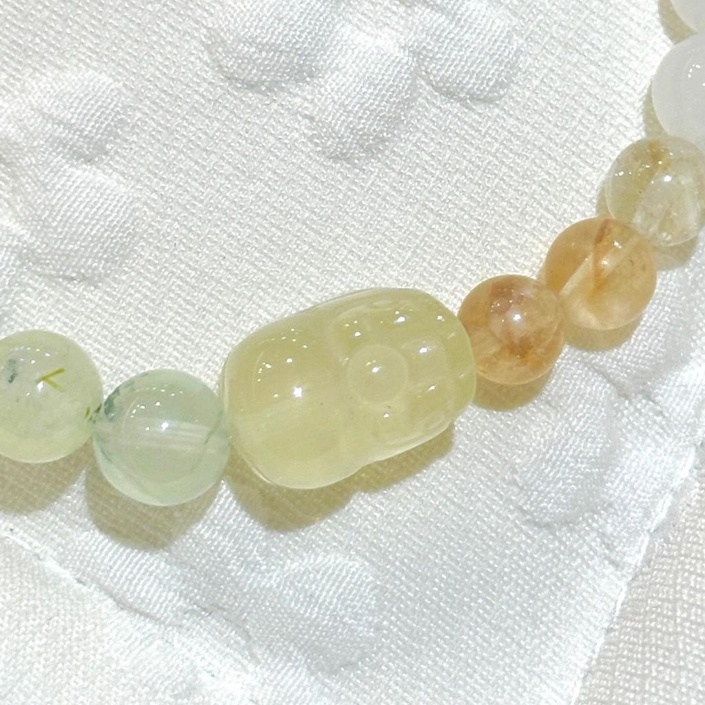 Grape stone Pixiu crystal bracelet Aquamarine citrine mix and match bracelet DIY can come to the picture.