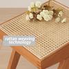 Rattan Hallway Ottomans Solid Wood Oak Entrance Hall Ottomans Modern Portable Footstool Low Nordic Footrest Bedroom Wooden