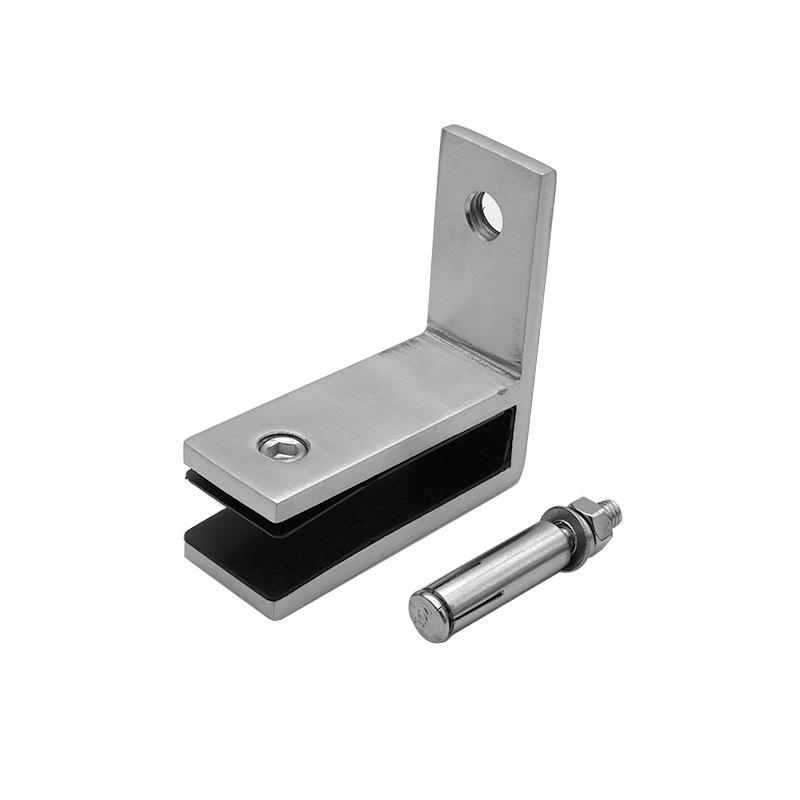 Marine Grade Railing Wall to Glass Clamp, Stainless Steel 316 Glass Bracket, Satin Finish Railing Glass Clamp Bracket for Fence