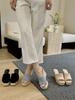Fashion Summer Women Open Toe Slippers Hot Selling Women's Shoes  Fashion Solid Platform Wedges Rattan Weave High Heels Concise Shoes