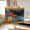 1PC Bing Custom Name Patterned Flannel Blanket Suitable For All Seasons for Home Decor Warmth and Comfort Gifts Holiday Present