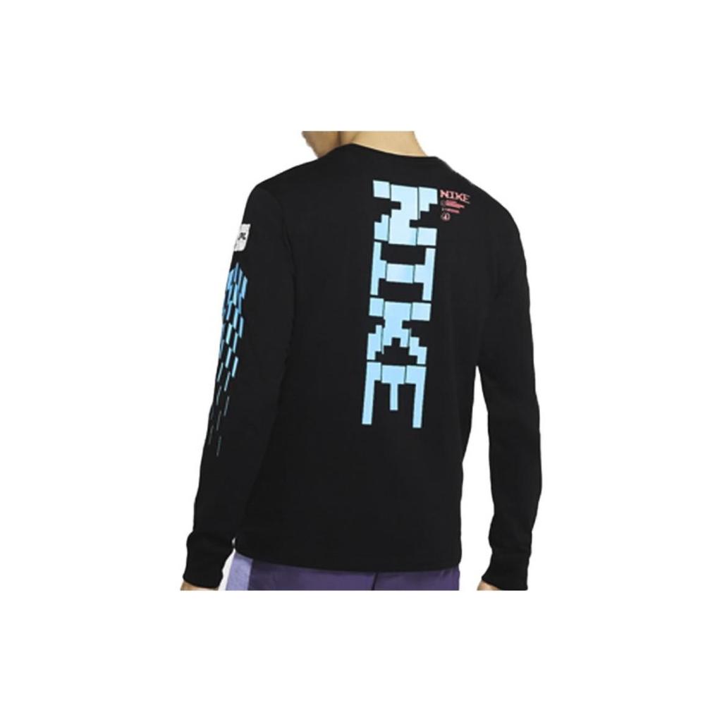 Nike LPL Kollaborations-Print Langarm-T-Shirt Herren Tops Schwarz DA5004-010