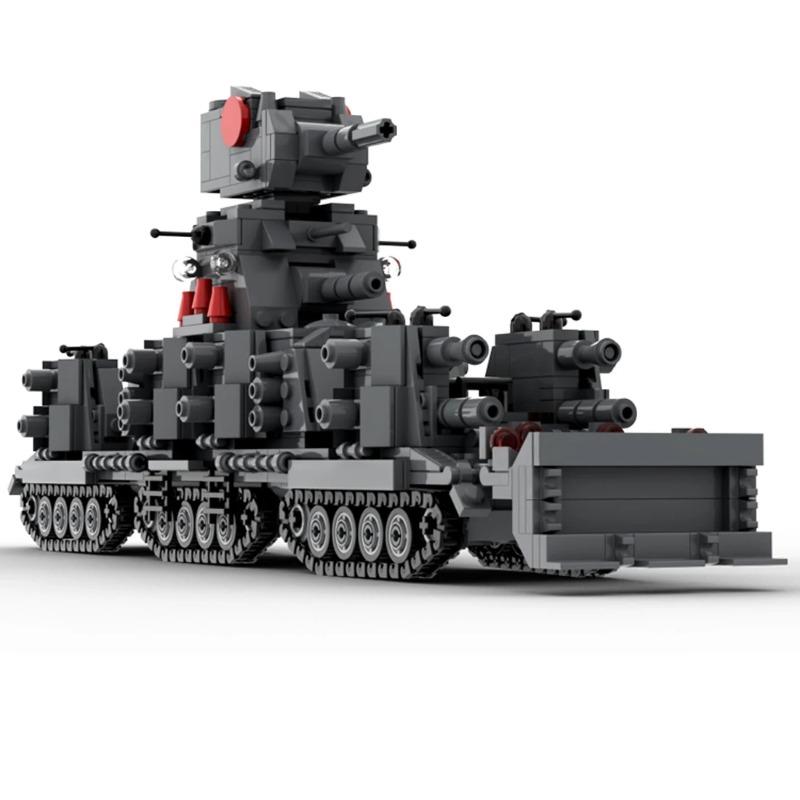 Hot Military WW2 Equipment Technical Soviet Army KV-44 Super Heavy Tank Vehicles War Weapons Build Blocks Model Bricks Toys Gift