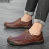 2 Autumn New Men's Casual Leather Shoes, Genuine Leather One-pedal Lazy Business Casual Soft Leather