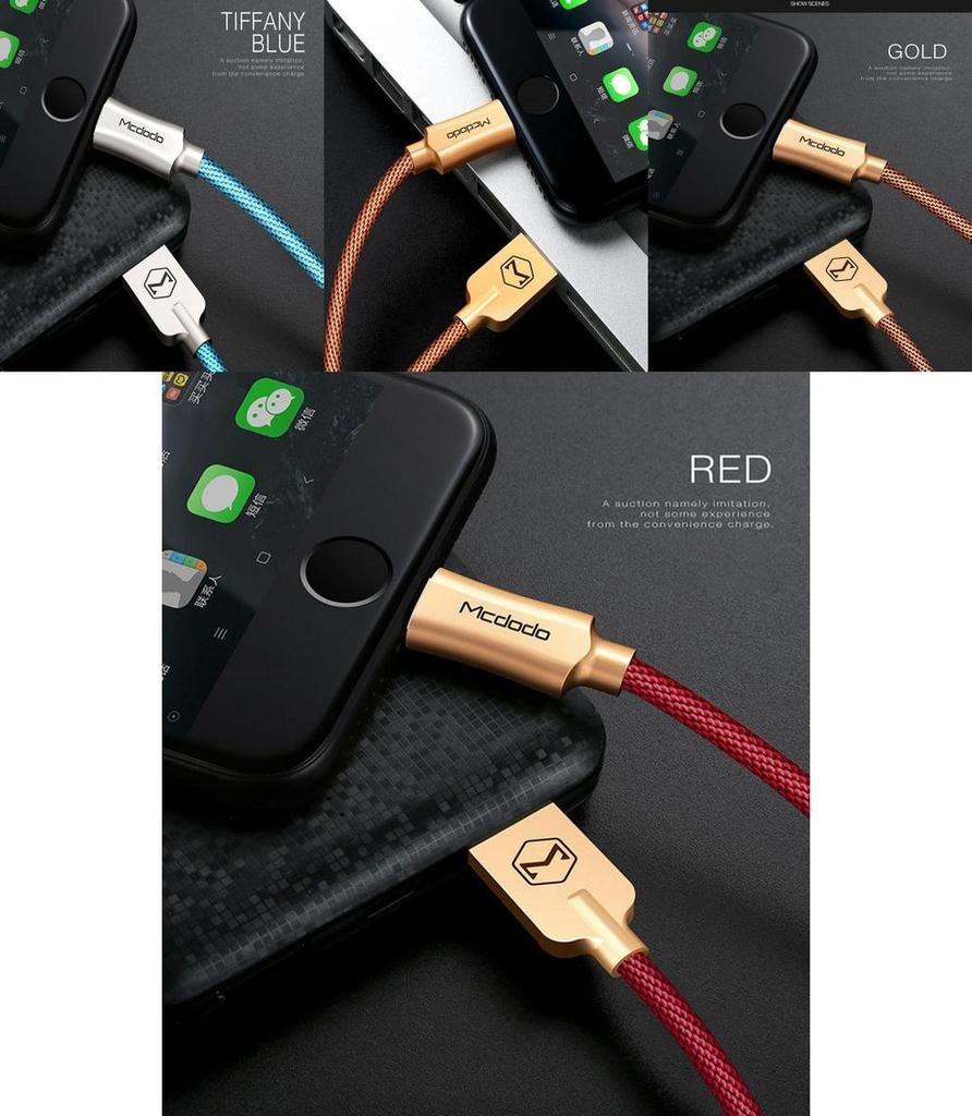 Auto Led Smart Disconnect Lightning Usb Data Charging Cable For Iphone X 7 8