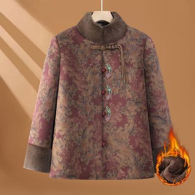 Plus Velvet Thick Padded Jacket, Women's Padded Jacket, Warm Padded Jacket, Chinese Style Jacket