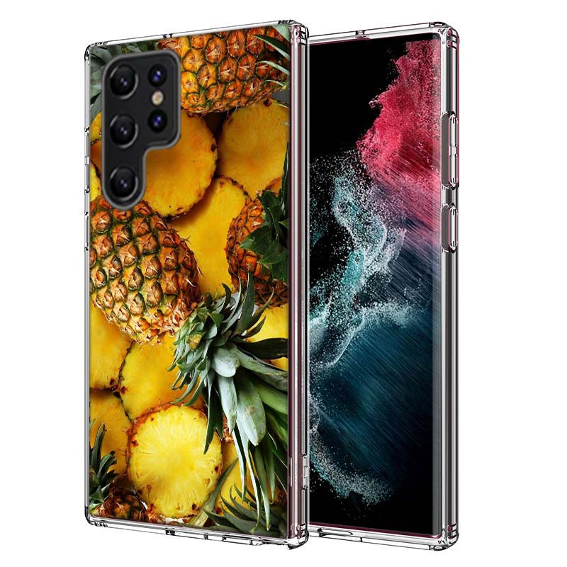 Harvest Pineapple Capa Phone Case For Samsung S26 Ultra S25 Edge Galaxy S23 S21 S20 S24 FE S22 S10 Plus Cover Clear TPU Shell Co