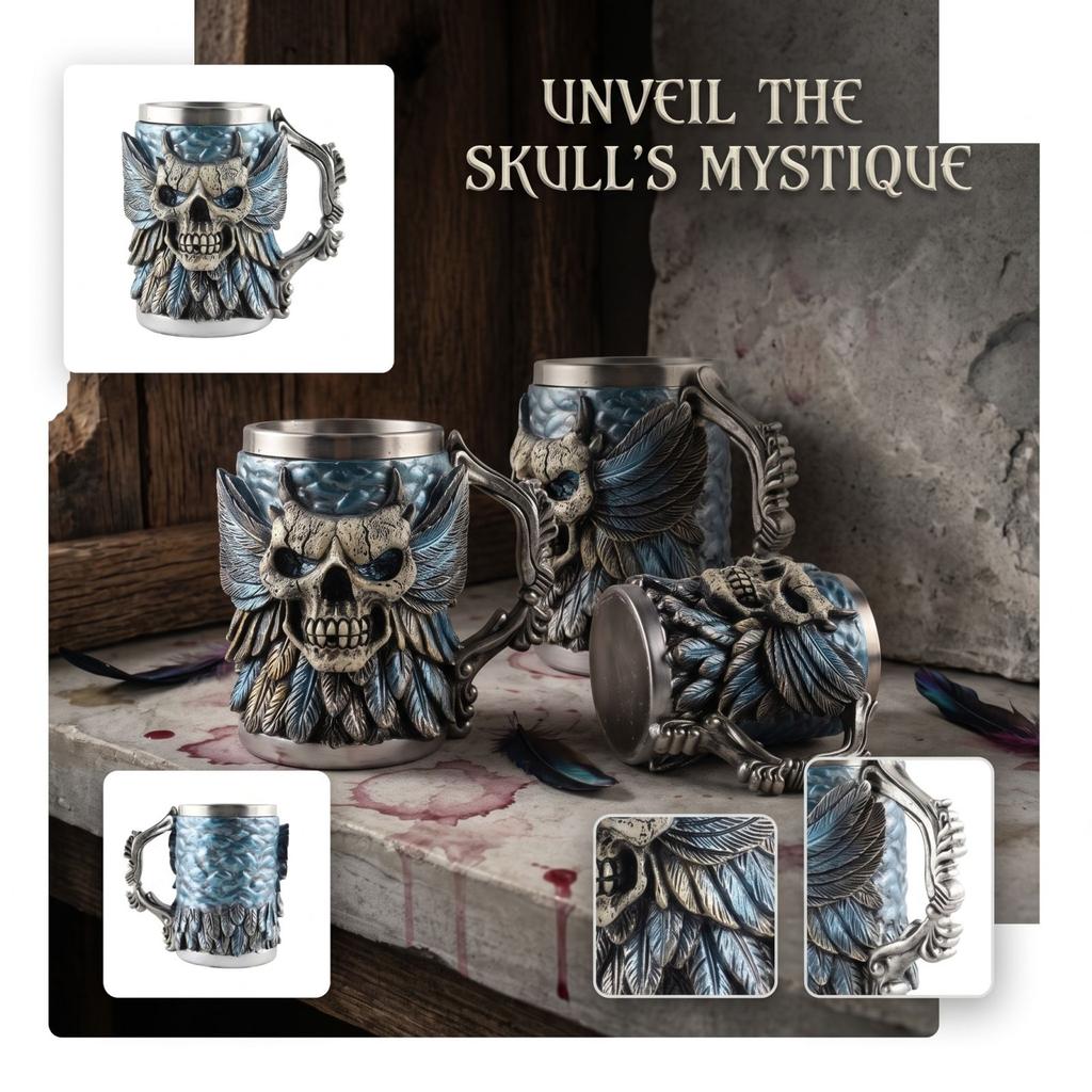 Resin Halloween Skeleton Wine Glass for Party Decor