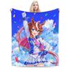 Anime Uma musume Pretty Derby Decken Fleece Druck Multifunktionale Weiche Überwurfdecke für Bettwäsche Reisebettwäsche Überwürfe